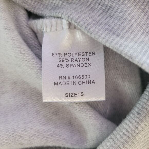 Womans 'SUNSET' Sweatshirt Gray SZ S Embellished Pullover - Picture 8 of 10